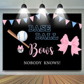 Baseball Oder Bogen Geschlecht Aufdecken Baby Dusche Hintergrund